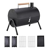 Grillfass Smoker Camping Grill | Kompakter Grill mit Deckel für Haus, Garten und Camping