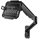 Laptop Wandhalterung für 12-17 Zoll Notebook - Höhenverstellbar mit Belüfteter Kühlplattform, Tragkraft 1-9 kg, VESA 75/100 mm，Auch als Monitor Halterung nutzbar, Kabelmanagement