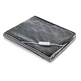 medisana HB 677 3in1 Kuschelheizdecke, Poncho, Überwurf, variable Einsatzmöglichkeiten, waschbar, Abschaltautomatik, 4 Temperaturstufen, 160 x 130 cm, 2-farbige Wendeoptik, grau/dunkelgrau