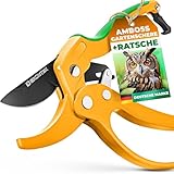 GRÜNTEK Amboss Ratschen Gartenschere UHU 205 mm, bequeme...