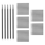 100 Stück Lacktupfer Auto Set, Lack Tupfer Lackpinsel zum Exakten Retuschieren von Kleinen Lackschäden und Steinschläge Lack Pinsel Fein, zum Ausbessern von Lackschäden(Schwarz)