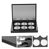 Homoyoyo 1Satz Leerer Lidschattenbehälter Quadratische Schwarze Palette mit Metallpfannen für Kosmetik für Highlighter Reisen Perfektes für Damen und Mädchen