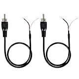 Greluma 2 Stk 30 cm Lautsprecherkabel RCA Stecker Klinkenstecker auf blankes Kabel offenes Ende Pigtail Audio/Video RCA Kabel für Verstärker-Empfänger-Lautsprecher