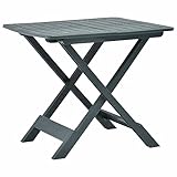 Rantry Gartentisch Klappbar Tisch Balkontisch Klapptisch Beistelltisch Bistrotisch Terrassentisch Möbel Holztisch für Garten Balkon Terrasse Grün 79 x 72 x 70 cm Kunststoff