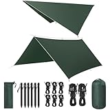 VOSOIR Tarp 3x3M Wasserdicht, Ultraleicht Camping Zeltplane,...