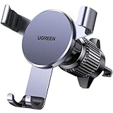 UGREEN Handyhalterung Auto [Upgrade Bombenfest Lüftungshaken] Smartphone Halterung für Lüftungsschlitze, kompatibel mit iPhone 17 16 15 14 13 Pro Max, Galaxy S23 S22 S21, P30 P20 usw.(Silber)