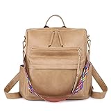 Damen-Rucksack, modischer Leder-Rucksack, Geldbörse für Damen, groß, Designer-Reise, Damen, Mode, College, Schultertaschen, Mädchen, Rucksäcke, Geldbörse, Kleinkind, khaki, One size
