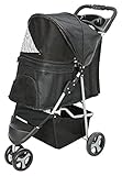 TRIXIE Buggy für Hunde, 47 × 100 × 80 CM, 4,6 kg - extra leicht, schwarz, bis 11 kg belastbar - 28958