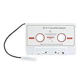 CICMOD Kassettenadapter für Bluetooth Autoradio Auto Tape Kassettenadapter Audio-Kassette AUX Adapter KFZ(Weiß)