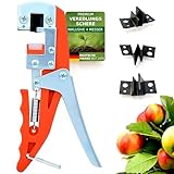 GARTENPAUL Premium Veredlungsschere mit 4 Messer, Omega V W Okulation, Veredlungsmesser Veredlungszange Gartenschere Rosenschere, 30 Jahre Qualität, Okulier-Schere Messer, Obstbäume Rosen Pflanzen