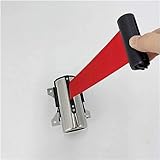 Einziehbare Warteschlangenbandsperre zur Wandmontage, Sicherheitsbarrieren zur Massenkontrolle, verhindern den Zutritt zu gefährlichen oder gesperrten Bereichen ( Color : Black , Size : 16.4ft/5m )