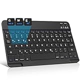 JADEMALL Kabellose Tablet Tastatur QWERTZ Deutsches - Bluetooth Magnetisch ultraleichtes Tastatur mit iOS-Sondertasten für, Galaxy Tab, Xiaomi Pad, Lenovo,Huaiwei