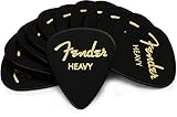 Fender® »351 SHAPE CLASSIC PICKS« Zelluloid Plektren - Form: 351-12er-Pack - Stärke: Heavy - Farbe: Schwarz