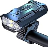 Monkey Home 1600 Lumen Superhelle LED Fahrradscheinwerfer, Aluminiumlegierung mit Ständer, IP6 Wasserdicht, 6000mA Mobile Leistung, Stvzo Standard Optische Linse, Tape-C Aufladung（2024 Design）