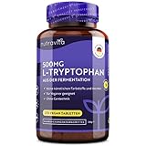 L-Tryptophan 500mg Hochdosiert - 270 Vegane Tabletten - Aus Pflanzlicher Fermentation - Premium Qualität L Tryptophan - Ohne Synthetische Bindemittel und Füllstoffe - Hergestellt von Nutravita