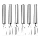 6 Pellkartoffelgabeln, Pommesgabeln Edelstahl Set, Kartoffelspirale Und Maiskolben Spieße, Imkergabel Und Salatbesteck, 15 Cm Länge Mit 6 Cm Griff
