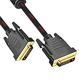 MMOBIEL DVI-Stecker zu DVI-Stecker-Adapter - DVI-D Dual Link zu DVI-D Dual Link - Video Kabel Konverter unterstützt Monitor, PC, TV, Gaming, Projektor - 1080p Full HD 60Hz – Vergoldete Anschlüsse 1.5m