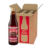 RABENHORST Sauerkirsche Muttersaft BIO 6er Pack (6 x 330 ml) - 100% purer Sauerkirsch-Direktsaft aus erster Pressung