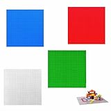 Heting-YQ 4 Stück Classic Grundplatte Bauplatte für Classic Bausteine 25,5 x 25,5 cm Rechteckige Grundplatten mit 32 x 32 Noppen für Mädchen und Jungen