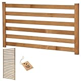Pflanzkübel mit Rankgitter Spalier mit Pflanzkasten Blumenkasten aus Holz für Garten Balkon Terrasse Hochbeet mit 18L Kunststoff-Pflanzeneinsatz (horizontal-braun, Extra Rankgitter 98x50)
