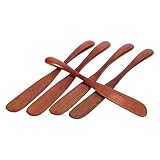 Ipetboom 5 Stück Teiliges Butterstreicher Käsemesser Brotmesser Eiscremelöffel Holzspatel für Küchenfrühstück Vielseitig Glatte Butterverteilung Natürliche Gesichtsmaske Wiederverwendbar