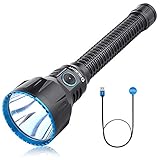 OLIGHT JAVELOT TURBO NW LED Taschenlampe USB Aufladbar MCC3 Magnetisches Ladeskabel Suchscheinwerfer, mit 1300 Lumen 1300 Meter Leuchtweite hell, 4 Lichtmodi für Jagd Suche und Rettung.(Schwarz)