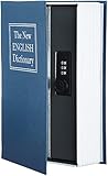Amazon Basics - Buch-Safe, Kombinationsschloss - 5.6 x 15.5 x 23.9 cm, Blau