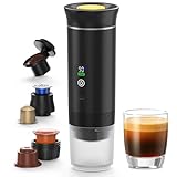 3-in-1 Kapsel Kaffeemaschine Akku, Tragbare Espressomaschine...