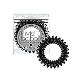 invisibobble Power Haargummi True Black I 3x Spirale Haargummis schwarz Mädchen, Damen & Herren I extra stark I designed im Herzen Münchens