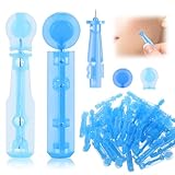 GXGM 100 Stück Mitesser-Makel-Entferner, 28G Blutlanzetten, Werkzeug Komedonenentfernung Whitehead-Mitesser-Entferner-Set Für Den Schönheitssalon Zu Hause (2Form)