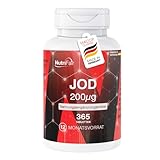 Jod 200μg - 365 Tabletten mit je 200μg Jod - Hochdosiert - Kaliumjodid - 100% Vegan – Deutsche Produktion & Laborprüfung - NutriFair | Premium & Fair