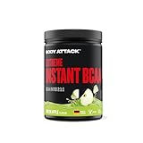 BODY ATTACK INSTANT BCAA - 500 g - Green Apple - Made in Germany - Gut lösliches, veganes BCAA Pulver im Verhältnis 2:1:1 - Zuckerfreie Aminosäuren für Muskelaufbau Training - Mit L-Leucin