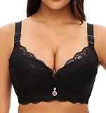 SEA BBOT Damen Push-Up-BH, Undurchsichtige, Schwarz, 85D (2er Pack)