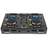 Vonyx CDJ450 - DJ Konsole, DJ Mischpult Bluetooth, DJ Controller mit zwei MP3 CD Mediaplayern, USB, 2 Deck DJ Pult Console, Jogwheels, Scratch, 2-Kanal-Mixer, XLR, Chinch, DJ Mixer für Anfänger