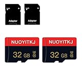 Micro-SD-Karte, 32 GB, Klasse 10, mit SD-Adapter, Hochgeschwindigkeits-Speicherkarte für Tablet, Kamera, Drohne, 2 Stück