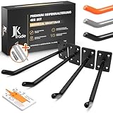 JK Trade® 4er Reifen Wandhalterung Set für Auto Felgen inkl. Schrauben und Dübel Set, Felgenschoner Wand Haken zum Schrauben für Autoreifen, Gartengeräte, Alufelgen, 40 kg Belastung (Schwarz V1)