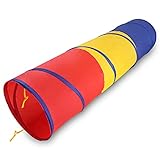 Opret Krabbeltunnel Spieltunnel für Kinder, Opret 183cm Pop-Up Kinder Tunnel Baby Kriechtunnel mit Aufbewahrungstasche, Tunnel Kinder ab 1 Jahr