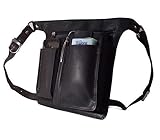 Leder Kellnertasche Kellnerholster (319B) Kellner Holster Halfter Tasche Schwarz Neu