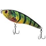 Dr.Fish Jerkbait Wobbler für Hecht 130mm/57g Langsam Sinkend Angelköder zum Hecht Kunstköder Wobbler Schlagfeste Lackierung, Bissfestes Material, Integrierte Geräuschkugeln (Dschungel-Streifen)