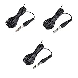 Milisten 3 Stück 5 Adapter M Offener Meter-Stecker Bass Ts Gerader Akustik-Tuning-Audiowinkel/Mono-Orgelkabel Gitarrenkabel Mm Auf Für Tonabnehmer Blankes Männliches Ende Klinkenkabel