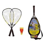 Talbot-Torro Speed-Badminton Set Speed 4400, 2 handliche Alu-Rackets 54,5cm, 3 windstabile Bälle, im 3/4 Bag, gelb-schwarz, 490114