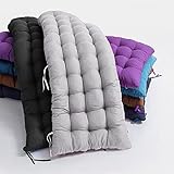 Dickes Kissen für Gartenbank, 8 cm, rechteckig, Sitzkissen für 2- und 3-Sitzer-Schaukel, Terrassenfenster/Boden, 170 x 50 cm, Blau, Gartenmöbel-Pad