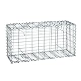 Gabione 100x50x30 cm Steingabionen Steinkorb Gabionenwand Drahtkorb Säule Säulen