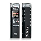 Digital Voice Recorder 64GB, Portable Voice Activated Recorder with Playback, Dictaphone Voice Recorder for Lectures Meetings Sound Audio Recording Device with Password,Variable Speed, MP3