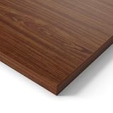 Ergotopia® Tischplatte Nussbaum 160 cm, robuste Schreibtischplatte ideal für höhenverstellbare Schreibtische - Holzplatte gefertigt in Deutschland - 25 mm Bürotischplatte