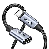 UGREEN USB C Verlängerung 10 Gbps USB 3.2, USB-C Verlängerungskabel 100W/4K 60Hz kompatibel mit iPhone 15, M3 MacBook Pro/Air, iPad Air 2024, Galaxy S24 Ultra Switch Konsolen usw. (Grau, 1m)