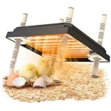 FUNRIN Chick Brooder, Inkubator-Heizlampe für Hühner, mit verstellbarer Höhe und Winkel, simuliert die natürliche Erwärmung durch eine Mutter, schwarz, groß