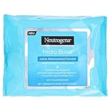 Neutrogena Hydro Boost Aqua Reinigungstücher/Mit der Neutrogena Reinigungstechnologie, Hyaluronsäure und einem Feuchtigkeitsspender, 25 Stück (1er Pack)