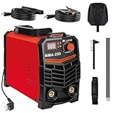 MMA Elektroden Schweißgerät 250A, Mini Elektrodenschweißgerät 220V IGBT Inverter Schweissgerät mit LED-Anzeige Schweißgerät Elektrode Einstellbare Leistung, Anti-Stick, Heißstart