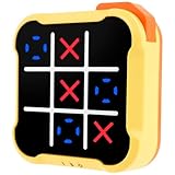 Toe Bolt Game 9 x 9 x 2.8 cm Fördern Sie Denken Schnelle Reaktionsfähigkeit Gedächtnis Elektronische Tragbare 3-in-1 Handheld Spielkonsole Toe Spiel 3-in-1 Puzzlespielkonsole (Gelb)